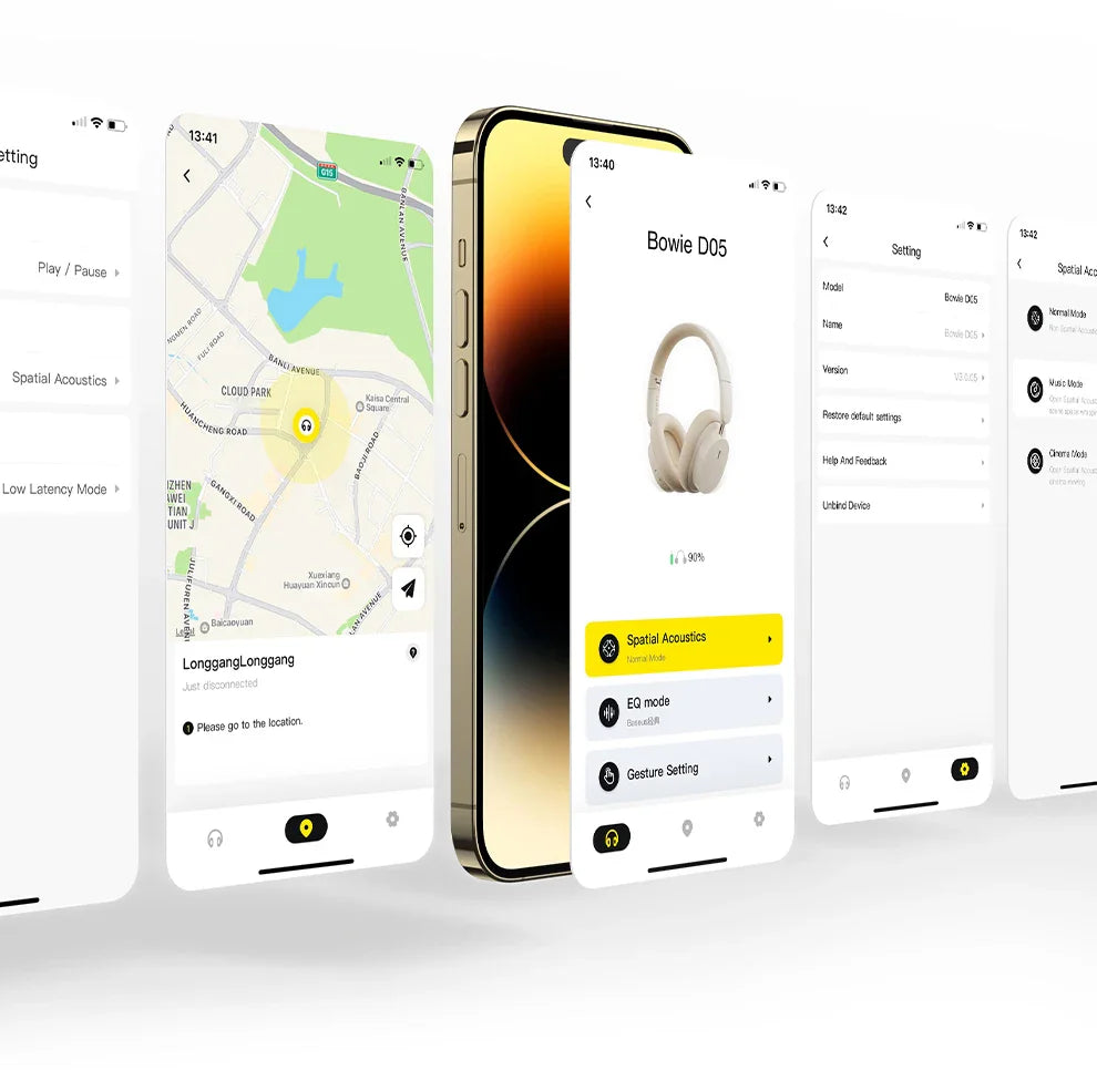 Baseus Wireless Headphones Bluetooth 5.3 HIFI Level Earphone 40mm Driver Foldable Over Ear Headsets 70H Playtime Spatial Audio