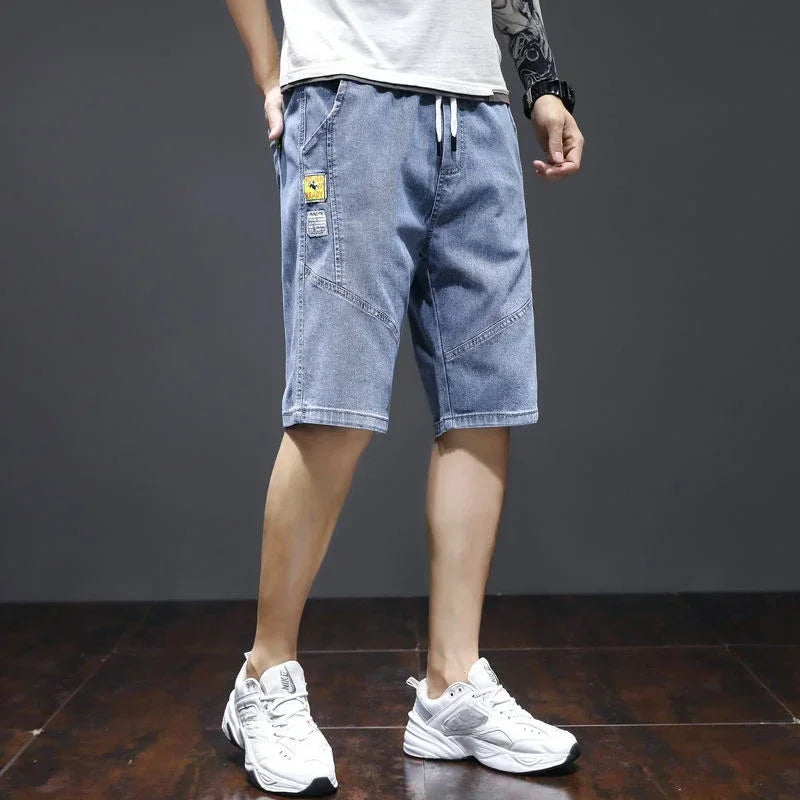 Men's Short Jeans Pants Cargo Big Size Oversize Male Denim Shorts Very Micro Cut Original Cowboy Korean Fashion Xxxl Xl Popular