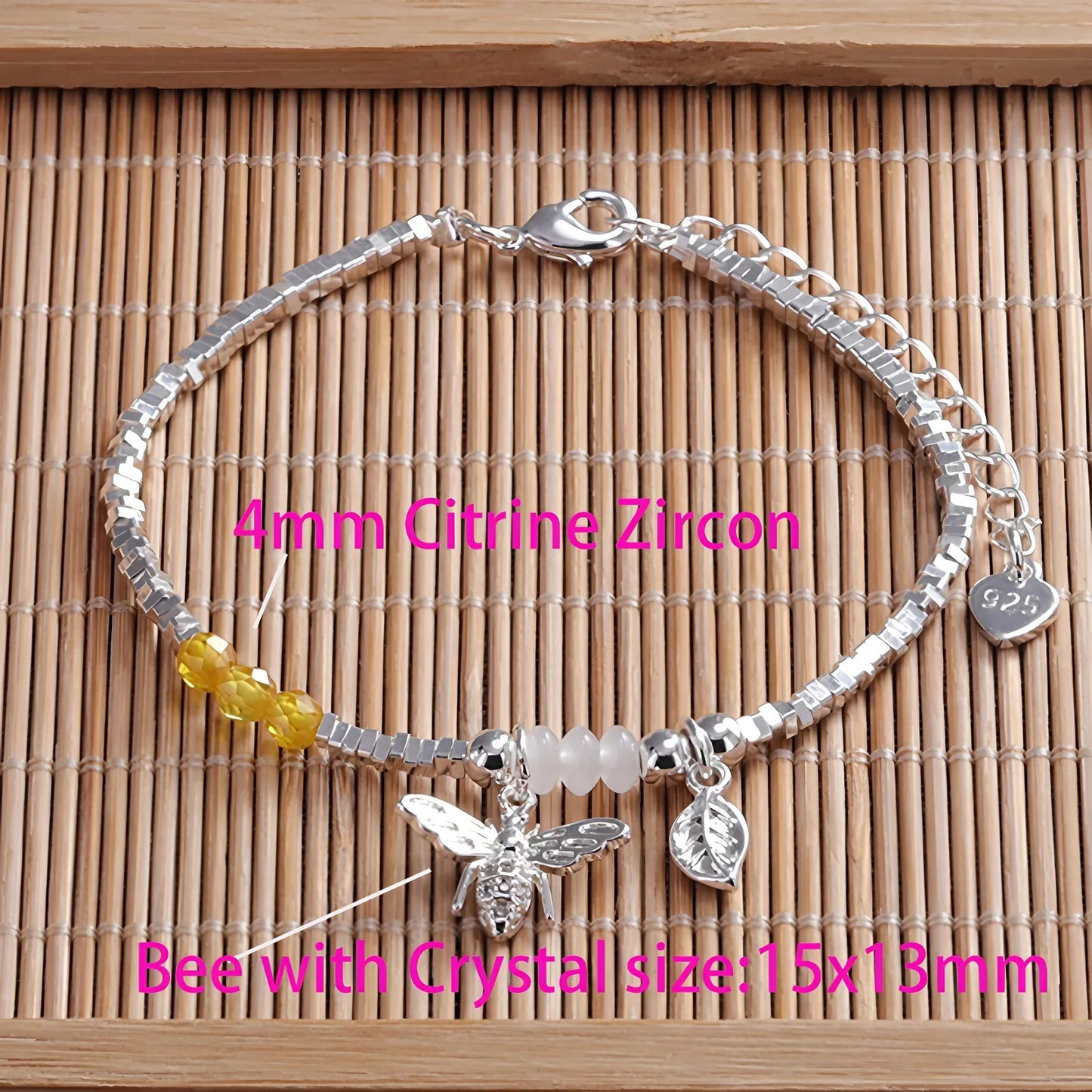 VENTFILLE 925 Sterling Silver Line Extremely fine Bracelet for Women Love Haert Bead Korean Ins Sweet Jewelry Gift Dropshipping