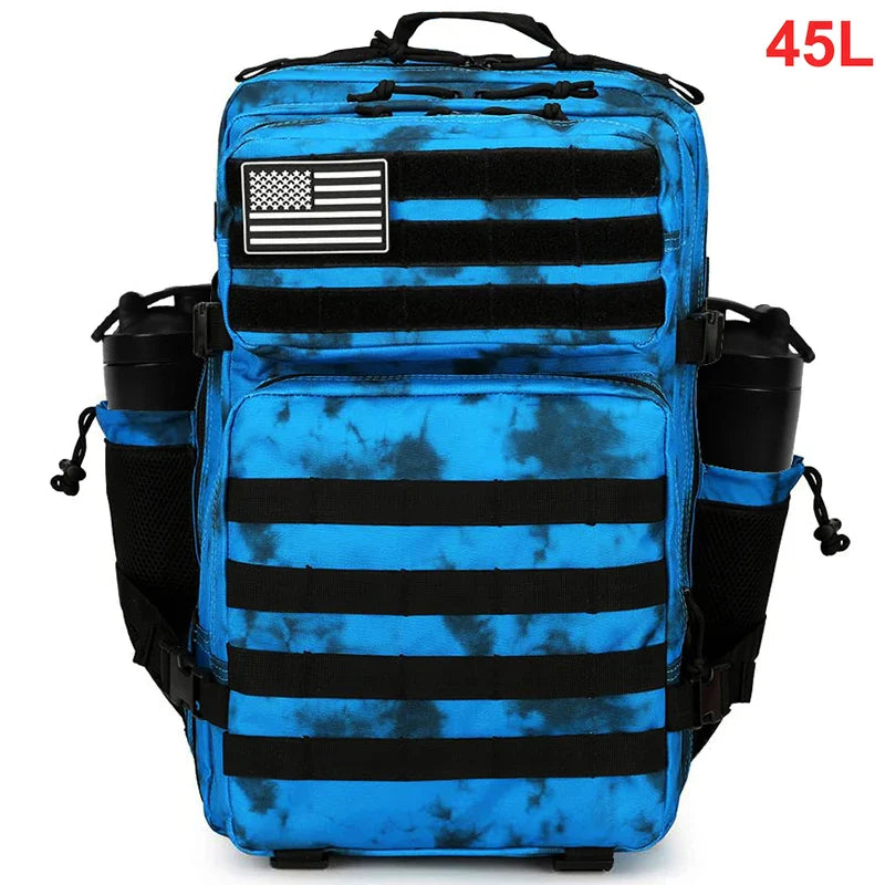 45L Tactical Backpack Men Outdoor Waterproof Sports Travel Gym Hiking Bug Out Bag Military Camping Hunting Survival Rucksack