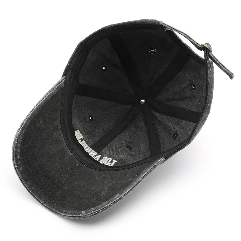 Personality female wash do old letter embroidery LOS ANGELES 1850 cap outdoor male sports travel sun protection baseball cap
