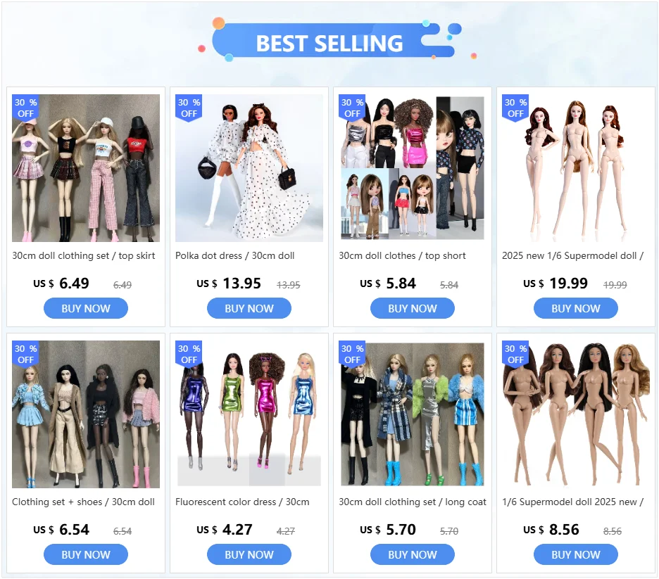 2025 new 1/6 Supermodel doll / 32cm nude doll with white skin wine red brown hair / 12 joint movable body + head / dollhouse toy