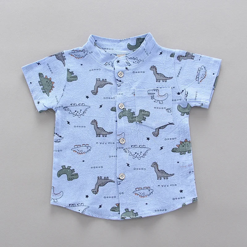 New Summer Baby Boys Clothes Suit Children Fashion Cartoon Shirt Shorts 2Pcs/Sets Toddler Casual Costume Infant Kids Tracksuits