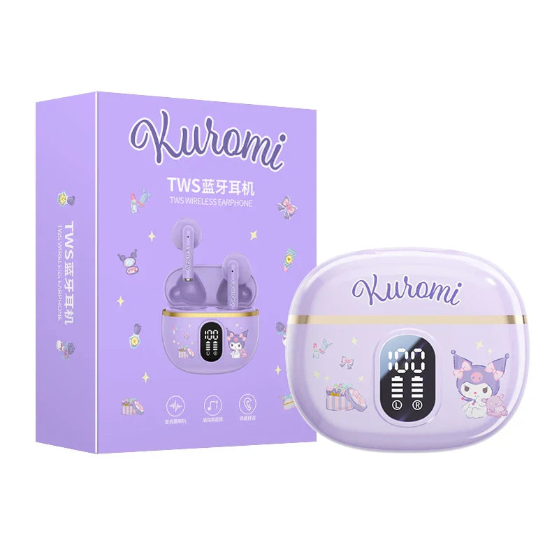 Sanrio TWS Earbuds BL48 Kuromi Bluetooth Earphones Cinnamoroll Wireless Headset Hello Kitty Sport Noise Reduction Game Headphone