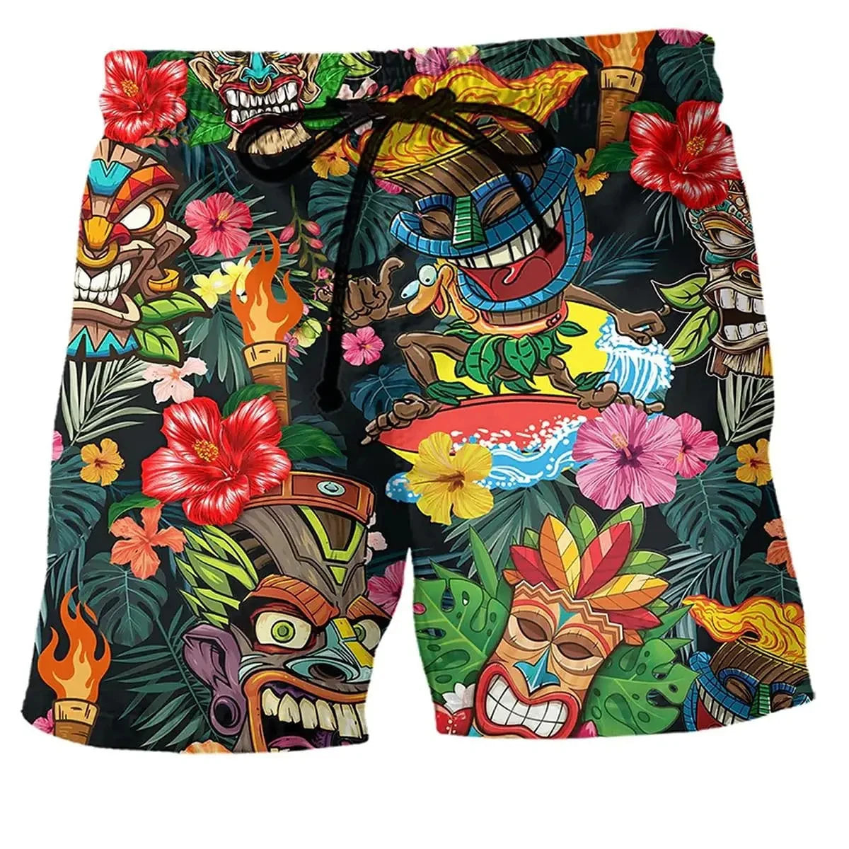 Men's Beach Shorts Skull 3D Printed Summer Surfing Board Shorts  Hawaii Shorts Men Women Swim Pants Masculina Briefs Boys