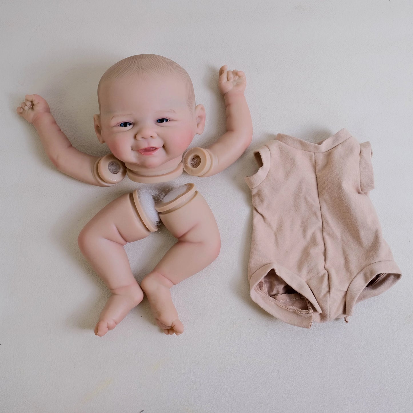 19 Inch Vivienne Lifelike Reborn Doll Kit NPK Already Painted Finished DIY Parts with Cloth Body for Collectors