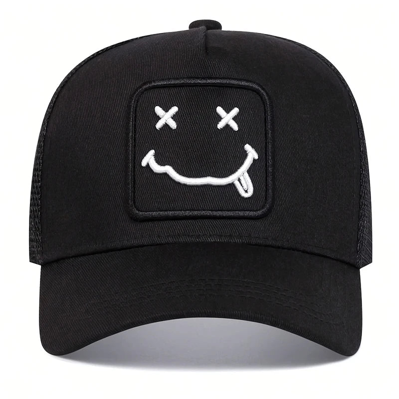 Unisex XX Tongue Sticking Embroidery Baseball Net Caps Spring Summer Outdoor Adjustable Casual Hats Sunscreen Hat