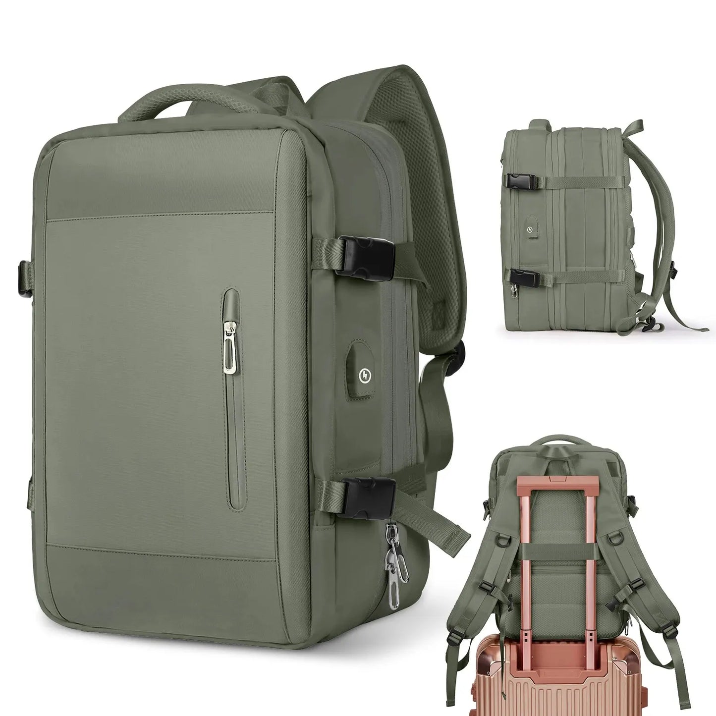 Likros Men Backpack Business Travel Backpack Carry on Waterproof Expandable Backpacks Large Capacity Weekend Traveler Laptop Bag