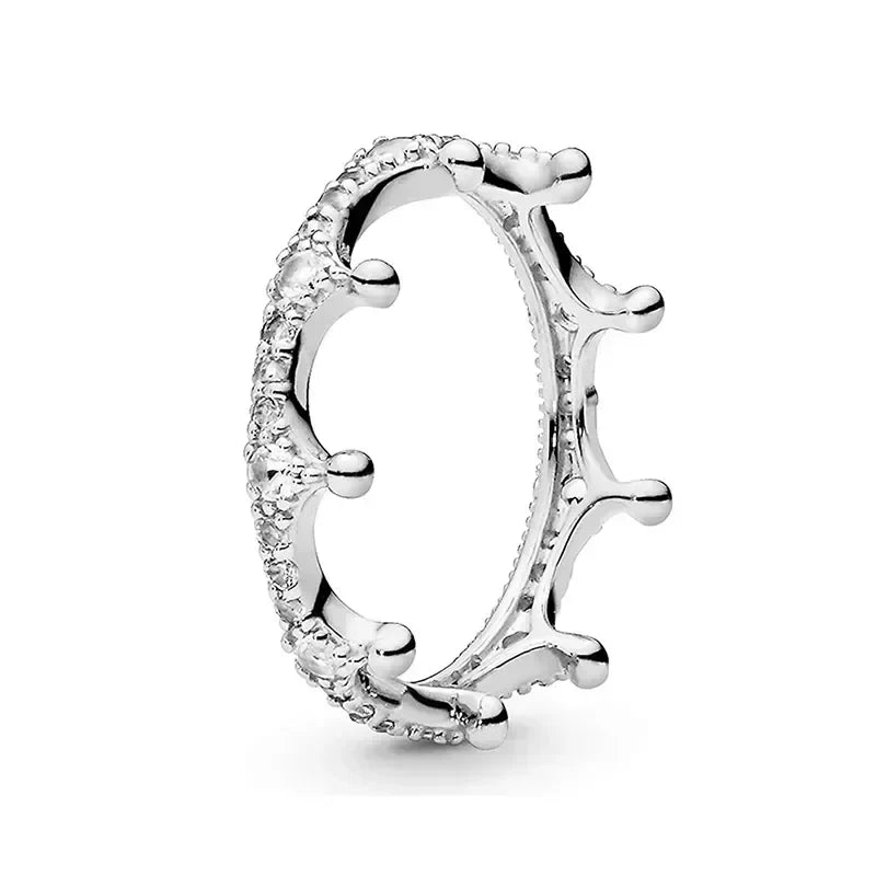 Hot selling 925 sterling silver ring, exquisite luxury, adjustable charm, square circular heart-shaped ring women's jewelry gift