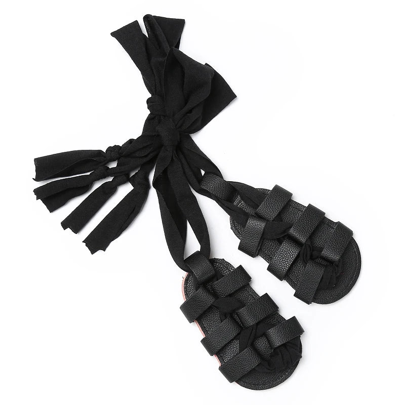High-top Multi Color Summer Fashion Baby Shoes Lace Up Soft Rubber Sole Roman