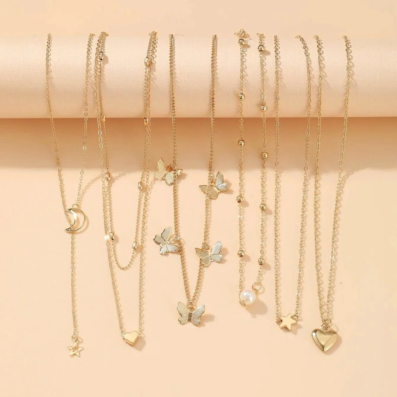 Necklace Simple Temperament Lovely Atmosphere Star Moon Popular Lady Necklace