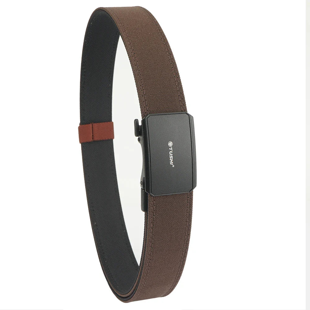 TUSHI Automatic Buckle Comfortable Nylon Military Gun Belt Outdoor Hunting Multifunctional IPSC Tactical Canvas Belt Men Belt