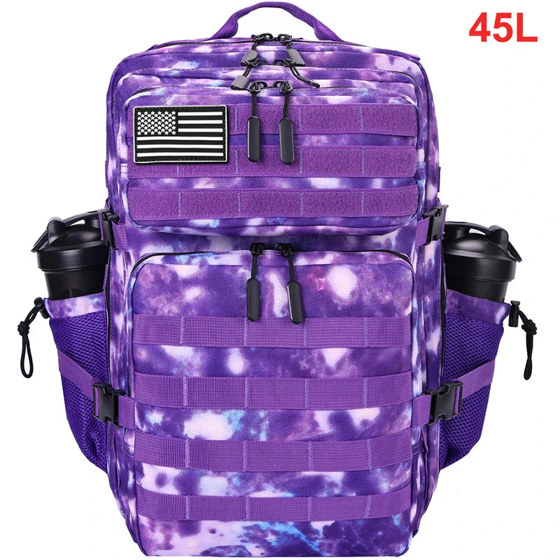 45L Tactical Backpack Men Outdoor Waterproof Sports Travel Gym Hiking Bug Out Bag Military Camping Hunting Survival Rucksack