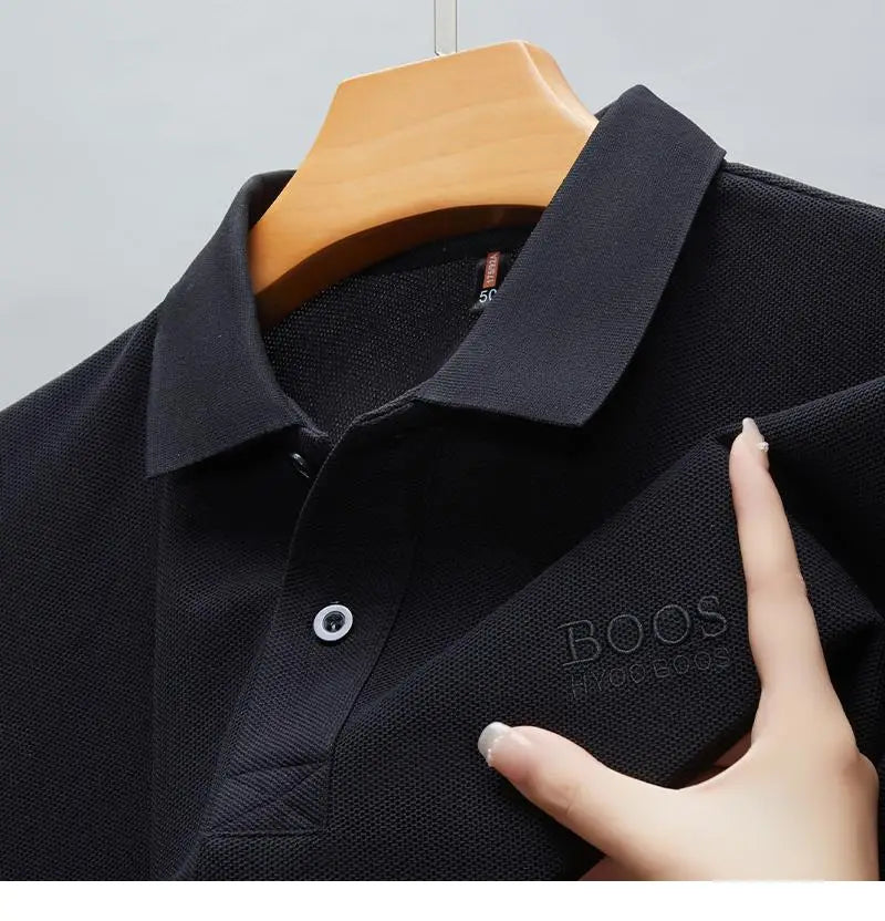 2025 Summer New Brand Embroidered Men's 100% Cotton Short Sleeve Polo Shirt Casual Breathable Top Tshirt Hot Selling