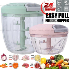 500/900ML Portable Garlic Chopper Manual Meat Mincer Crusher Vegetable Onion