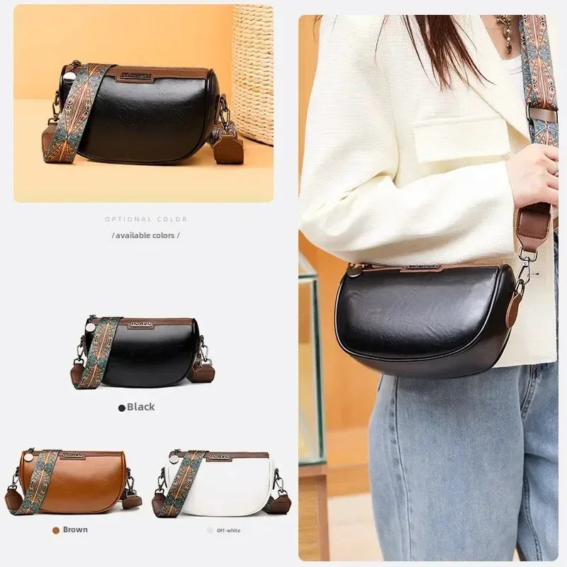 Fashion Saddle Bag Bright Surface Women's Small Backpack Shoulder