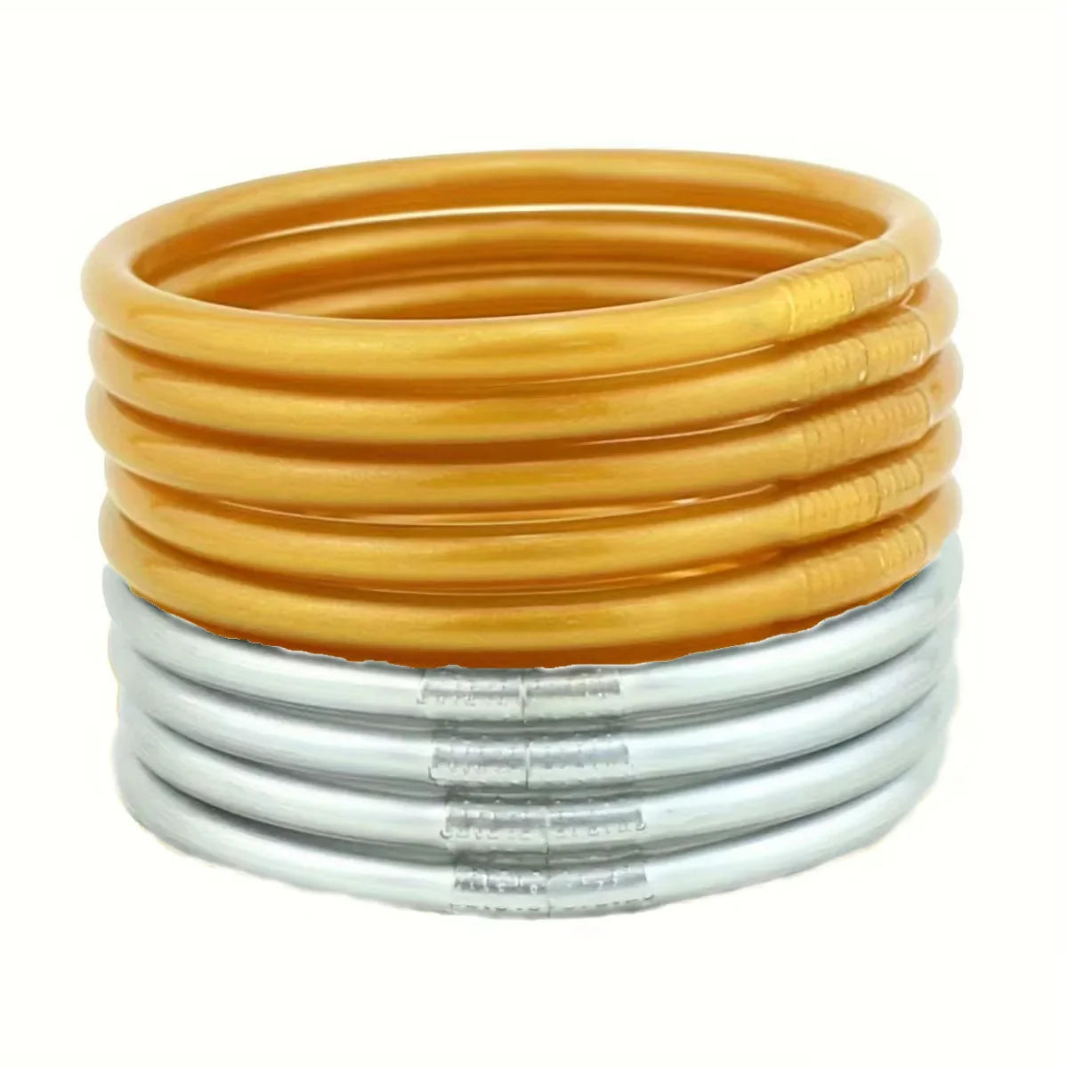 9Pcs/set Buddhist Jonc Bracelet Jewelry Lightweight Bowknot Glitter Jelly Silicone Bangle Bracelet for Women Buddha Girls