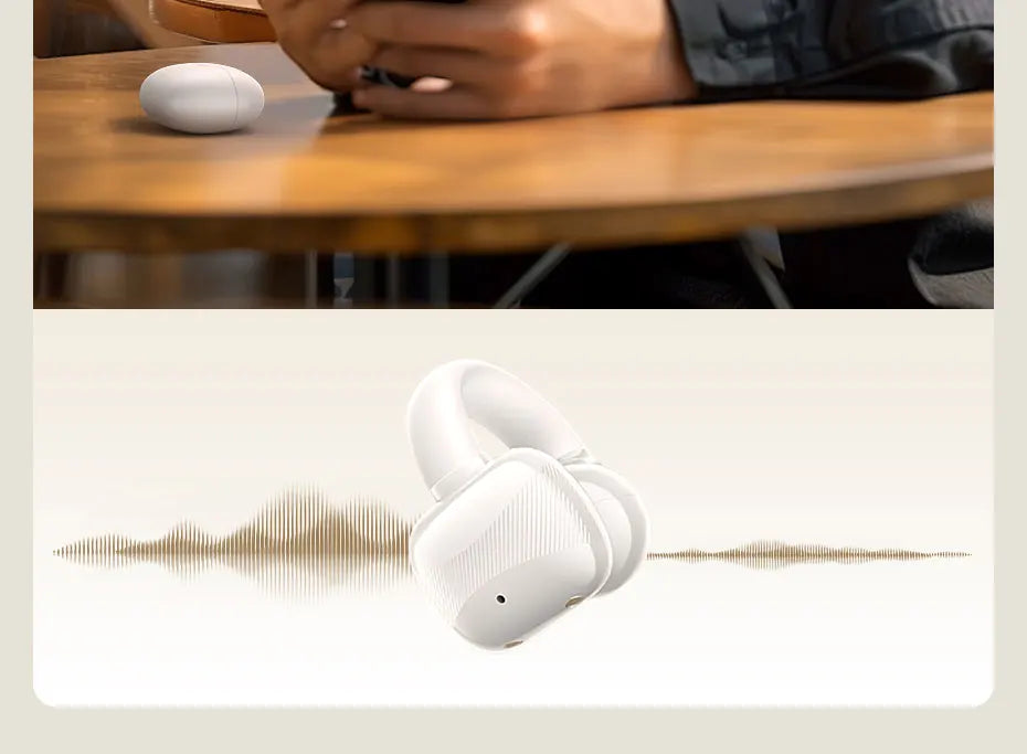UGREEN Open Ear Clip Wireless Earbuds Bluetooth Sports Earphones Headphones in Mic with Earhooks & Ear Hook