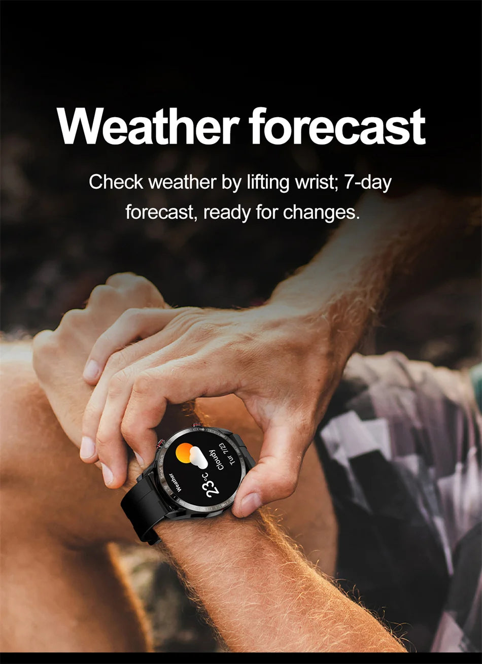ChiBear New 1.53inch Bluetooth Call Smart Watch Men Multi-Sport Mode Heart Rate Health Monitoring Waterproof Business Smartwatch