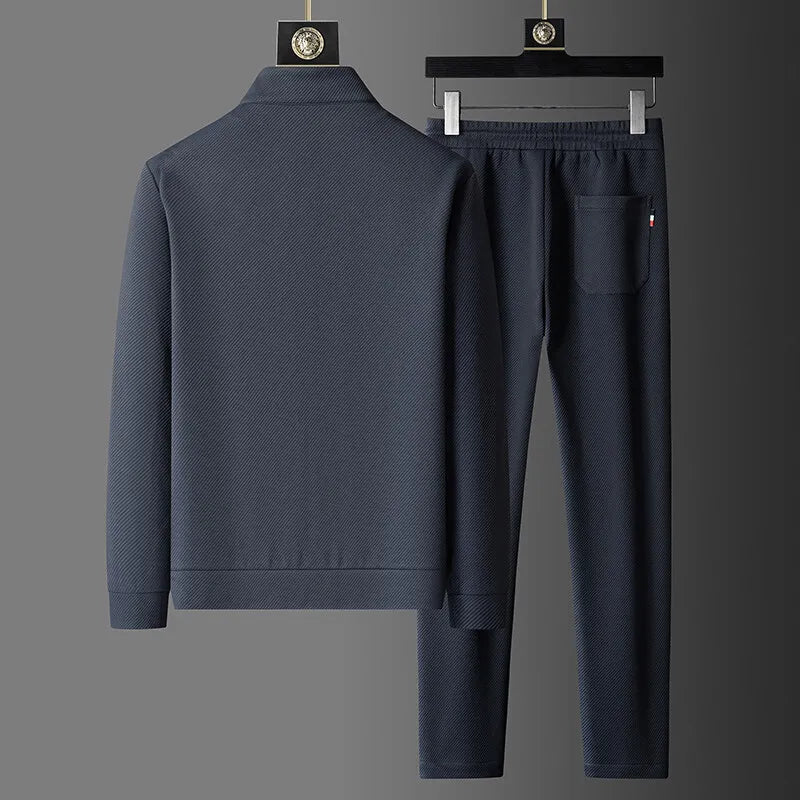 (jackets + trousers) 2024 spring fashion men jackets Man coats long sleeve men's casual jackets men A set of clothes size M-5XL