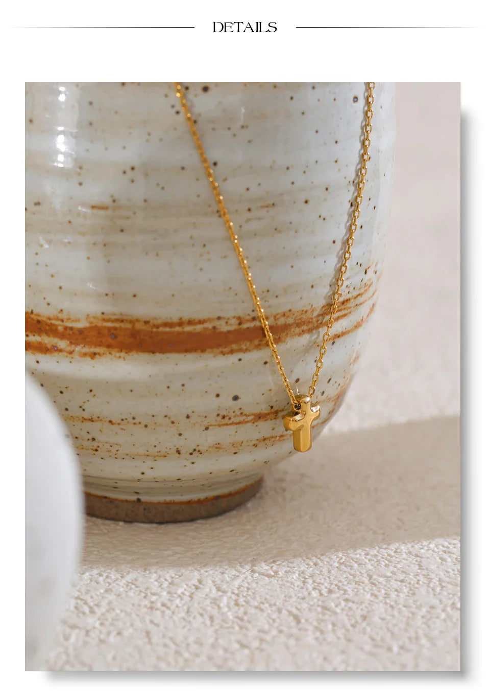 Yhpup Small Waterproof Stainless Steel Chic Cross Casting Charm Pendant Necklace Unique Classic Fashion Jewelry Bijoux Femme