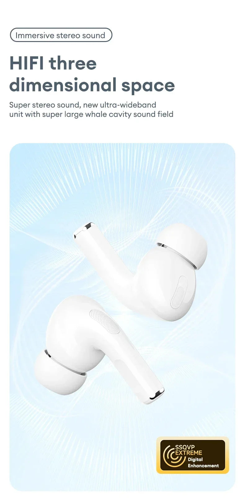 Lenovo LP5 PRO Wireless Bluetooth 5.4 Earphones TWS HiFi Sound Gaming Earbuds Sport headset Long Standby Touch Contol with Mic