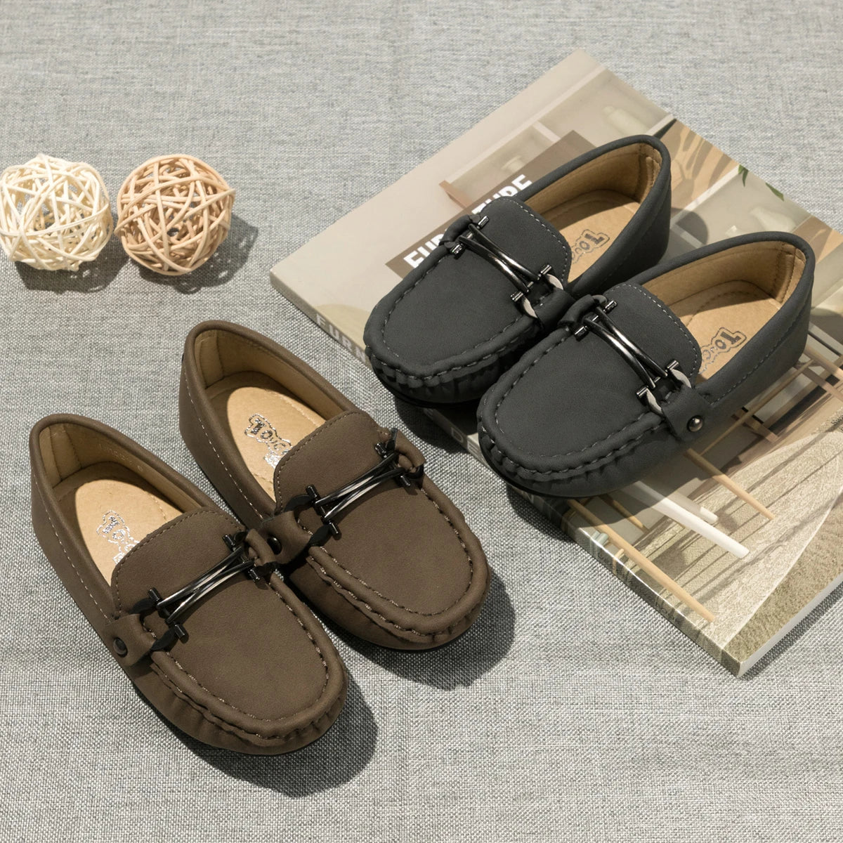 Kids Shoes Boy Girl Dress Shoes Breathable Brown Casual Children's Boys Girls