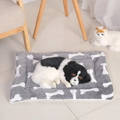 Double-sided Pet Mat Mats Short Plush Pet Sleeping Bed for Cats Small Dogs Cute