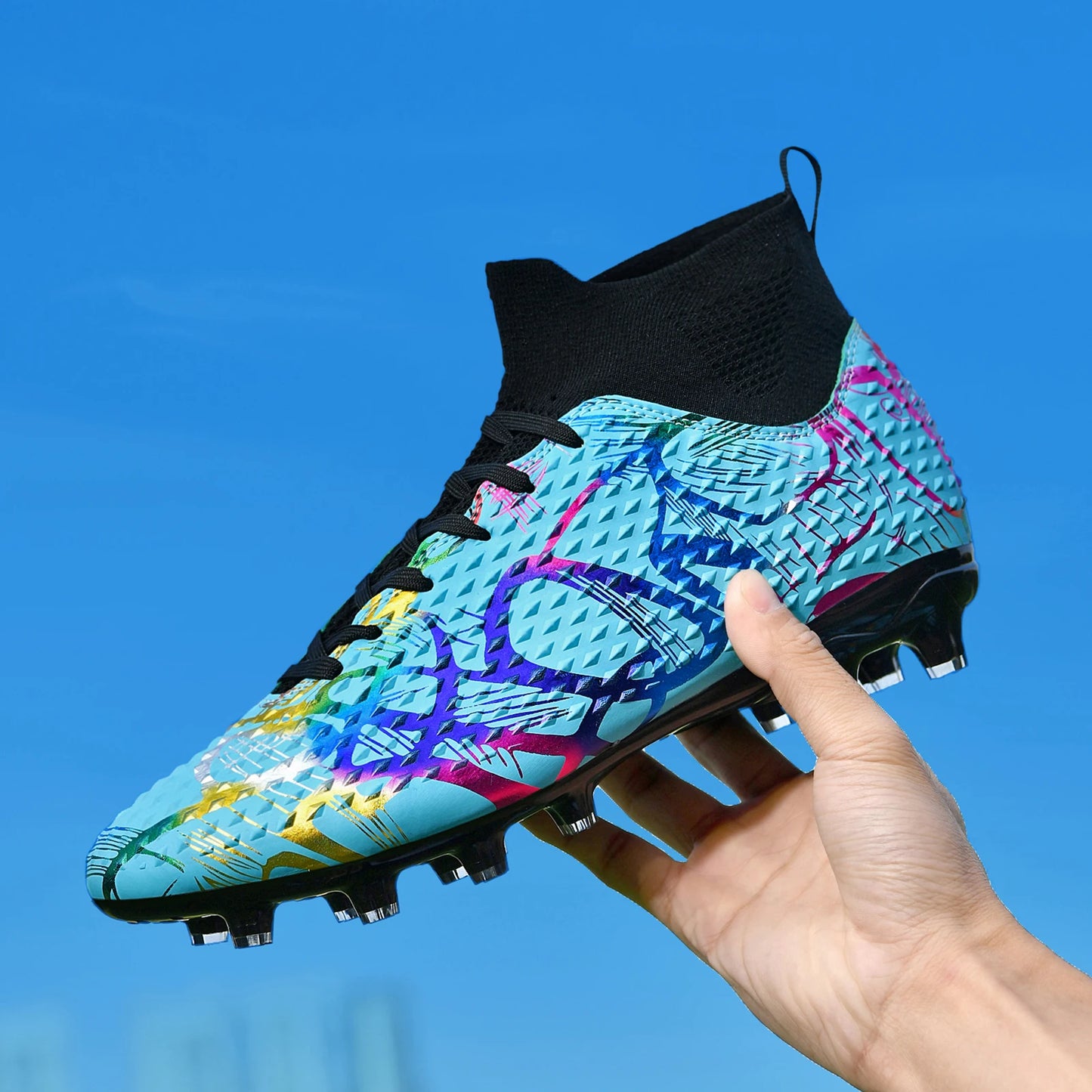Men Soccer Shoes Children Futsal Non Slip Football Boots Grass Indoor Sports Cleats