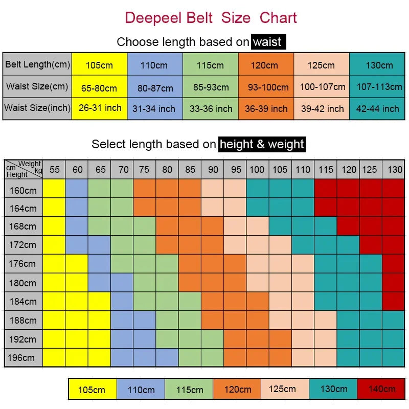1Pc Deepeel 3.7*110-130cm Men's 2nd Cowskin Leather Belts Male Designer Business Waistband Crafts for Adults Jeans Accessories