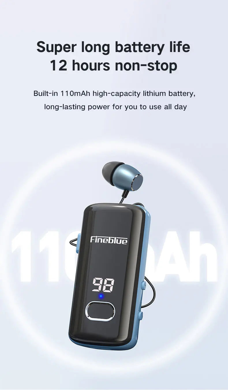 Fineblue F580 Wireless Earphone Bluetooth 5.3 Retractable Portable Headset Calls Remind Vibration Sport Run Headphone F920 F520