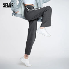 Semir Casual Pants Women Contrast Color Sweatpants 2024 Autumn