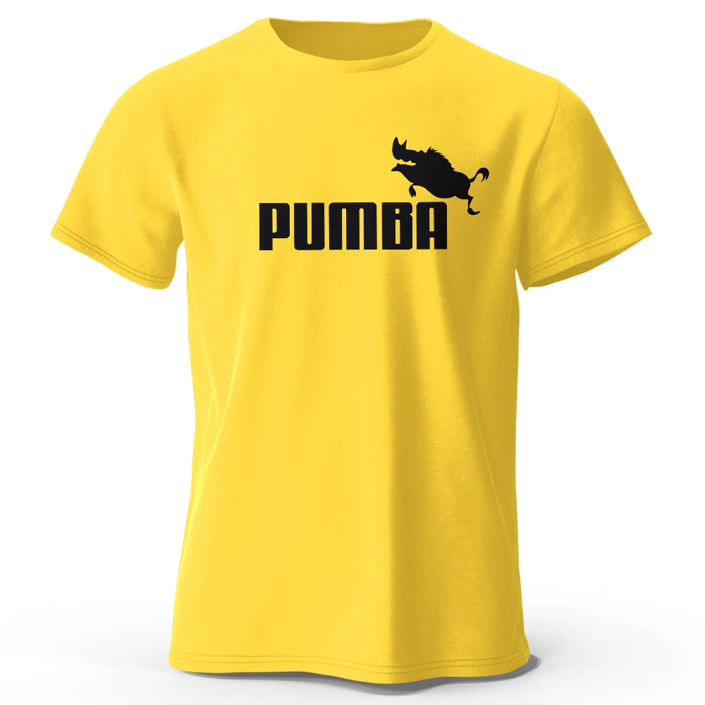 Joke The Pumba Printed Men's T-Shirt 100% Cotton Oversized Funny Graphic Tees for Men Summer Tops