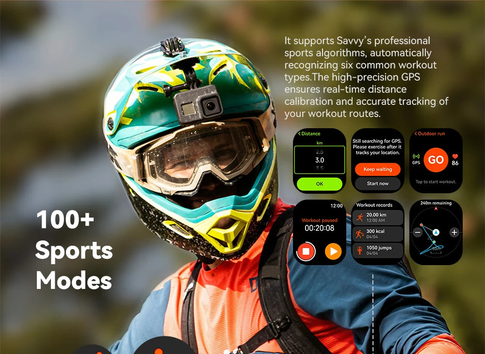 Cubot GT 3 Smart Watch, 5ATM Waterproof, 1.96-inch AMOLED, Blood Oxygen, Fitness Tracker Heart Rate GPS Sport Smartwatch for Men