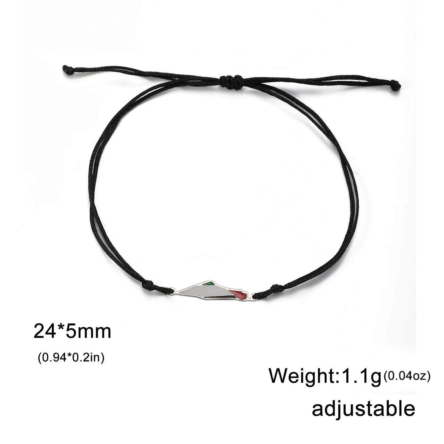 COOLTIME Palestine Map Charm Women Bracelets Stainless Steel Adjustable Double Layer Men Geography Bracelet jewelry Wholesale