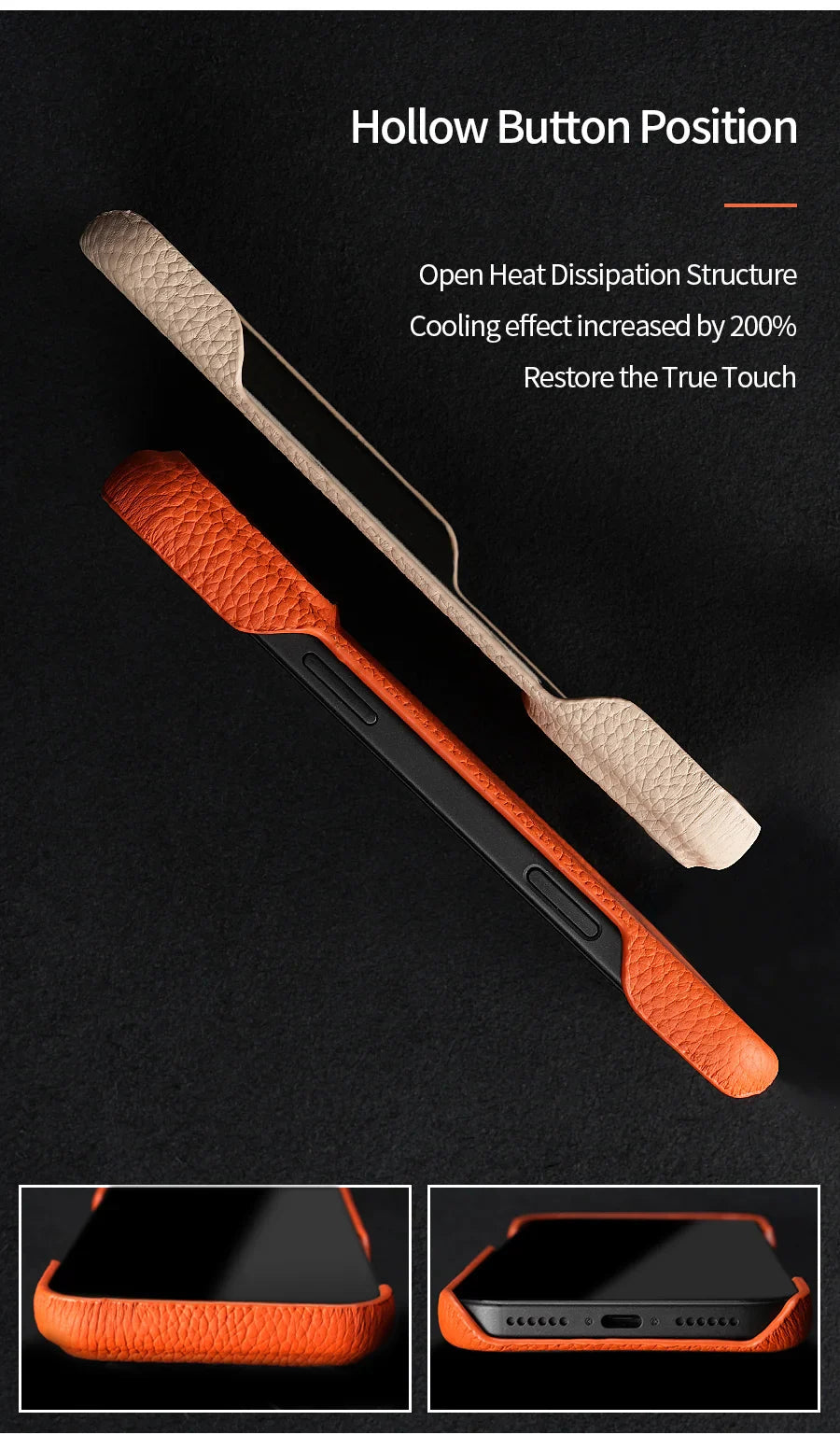 Magsafe Case for iPhone 17 Air 15 16 Pro Max 17Pro Lychee Natural Cowhide Leather Magnetic Protector Luxury Phone Back Cover