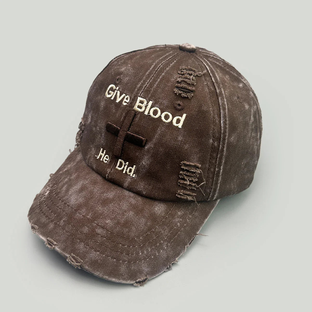 New Unisex Letter Tie-dye Embroidery American Vintage Baseball Hats Versatile Fashion ins Broken Breathable Casual Peaked Caps
