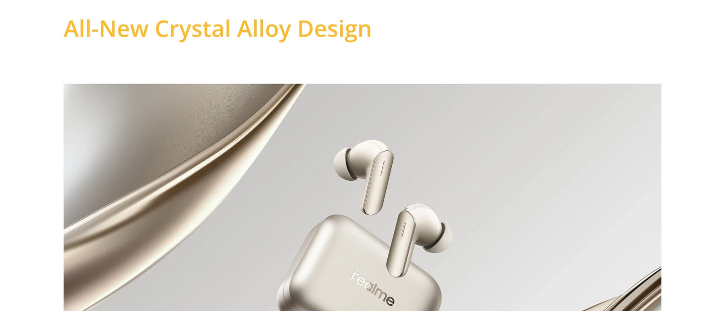 Global Version realme Buds Air 7 TWS Earphone 52dB Noise Cancellation 52 Hours Battery Life 12.4mm Bass Driver LHDC 5.0 IP55