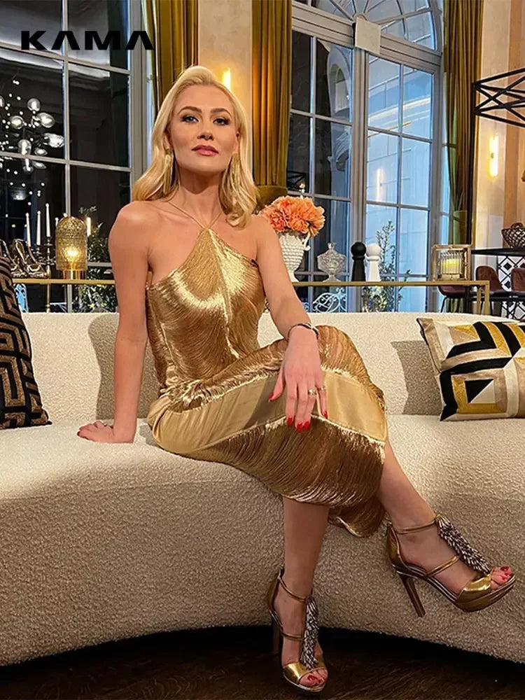 Evening wear Dresses: Midi Dress For Women Evening Robes