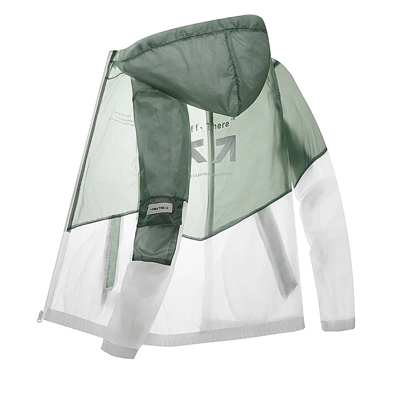 Men's Summer UV Protection Skin Coats Thin Windbreaker Sunscreen Men Zipper Clothes