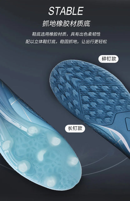 Mens Soccer Cleats High Ankle Football Shoes Long Spikes Outdoor Soccer