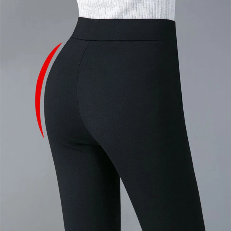 Warm Winter Pencil Pants Fleecing Thermal Womens