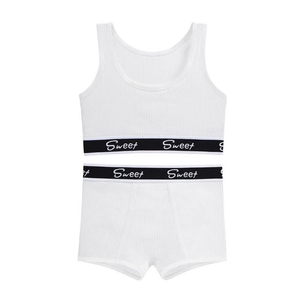 Women's Cotton Panties Bra Women's Comfortable Underwear Set Breathable