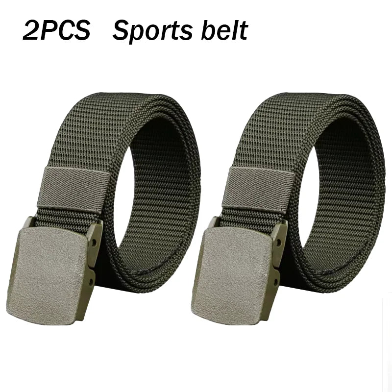 1/2PCS Military Men Belt Army Belts Adjustable Belt Men Outdoor Travel Tactical Waist Belt with Plastic Buckle for Pants 120cm