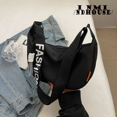 Nylon Hobos Crossbody Bags Solid Casual Zipper Women's Bags Fashion