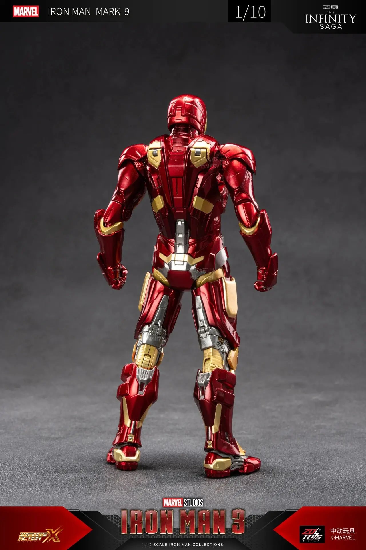 1:10 ZD Toys Iron Man MK38 Igor MK25 Striker MK26 Gamma MK36 Peacemaker MK40 MK15 Sneaky Action Figure Collections Gift