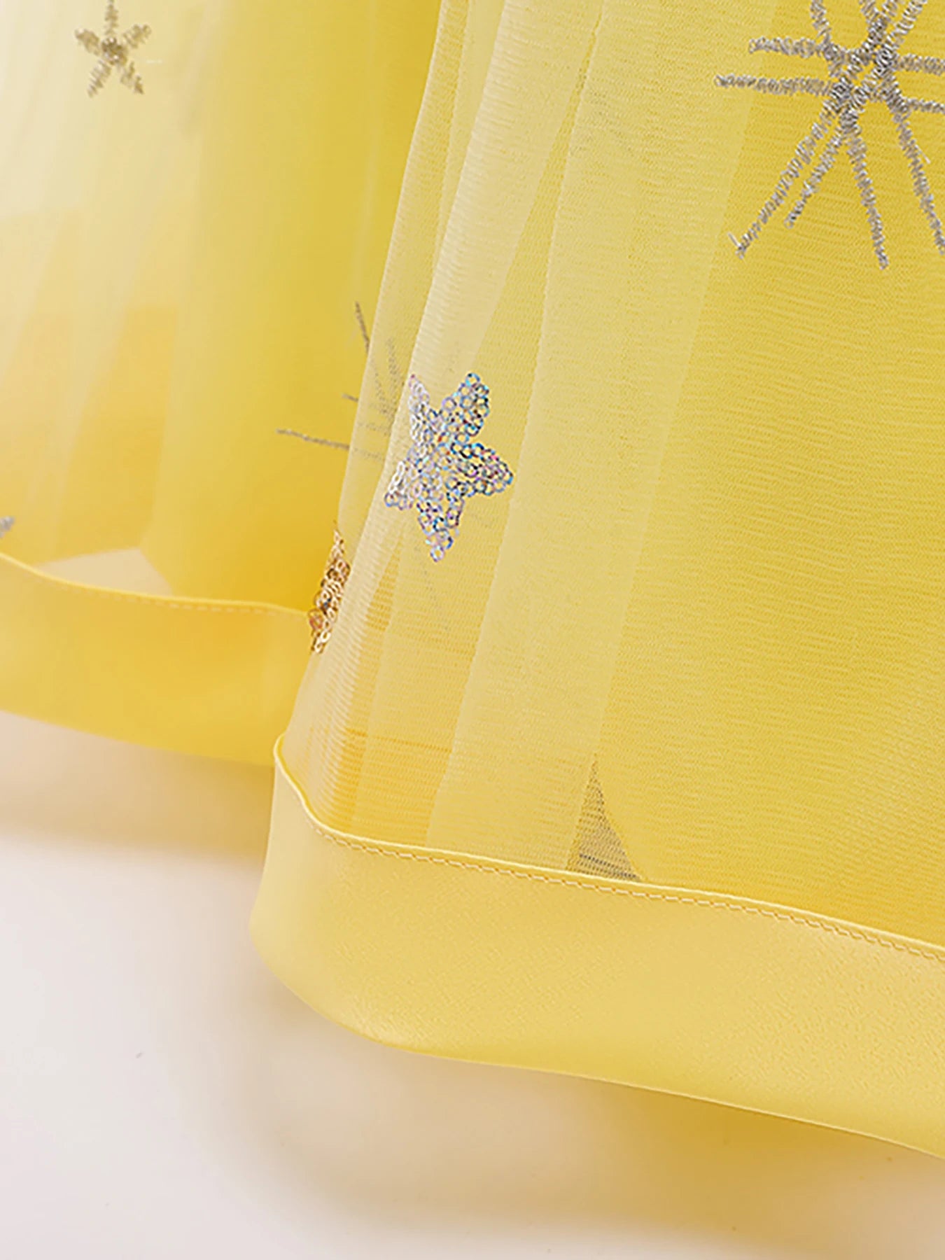 Yellow Girl formal dress big girl long  flower princess dress children holiday party performance dress