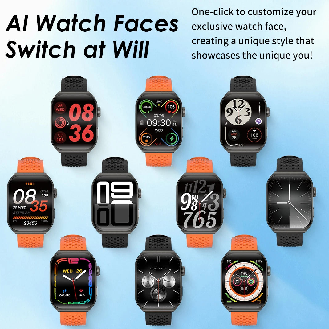 Pinteek Smartwatch Bluetooth Call Smartwatch Touch Dial for Android Music Fitness Tracker Sports Watches Compatible Strava