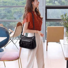 Women's Bag PU Soft Leather Ladies Fashion Simple Shoulder Bags Mom's Bags