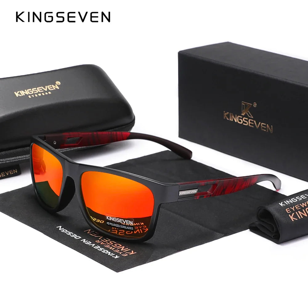 Genuine KINGSEVEN New 2024 Brand Design Men's Glasses Polarized Sunglasses Women UV Lens Fashion Eyewear Oculos de sol
